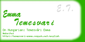 emma temesvari business card